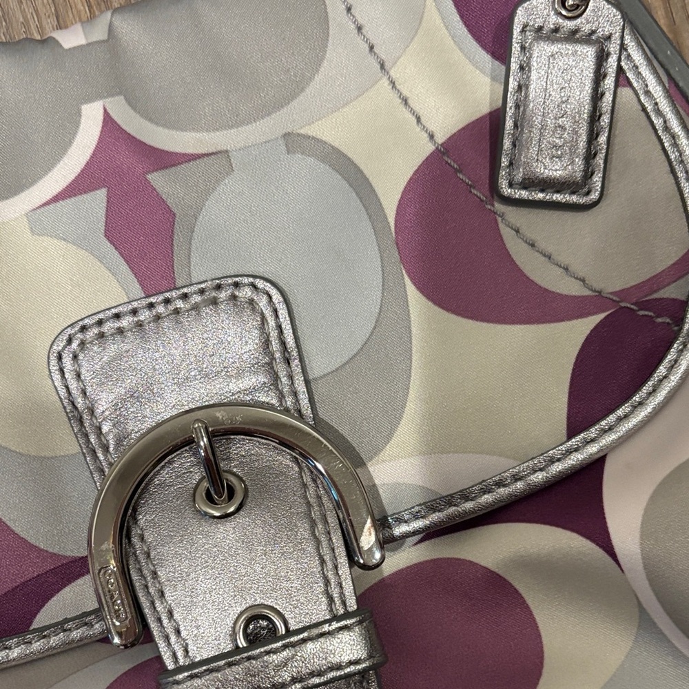 Small coach bag - Purple and Gray - Picture 2 of 5